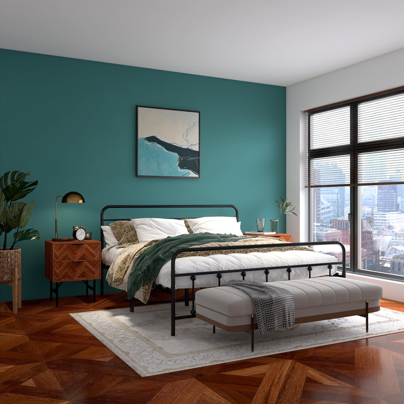 Andover Mills™ Ashburton 40" Standard Modernism Metal Bed Frame with